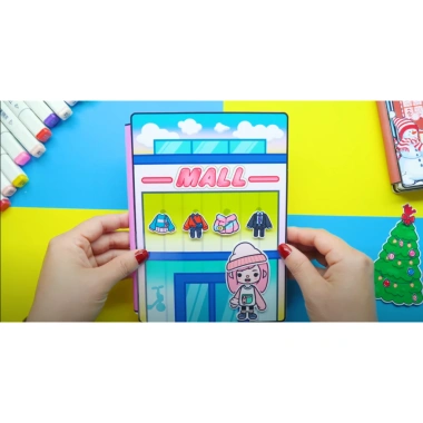 Đồ chơi giấy Toca Life World Quiet Book số 13 - Ngôi nhà búp bê, phát triển tư duy sáng tạo, giá ưu đãi 140.000₫
