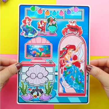 Đồ chơi giấy Tocaboca Ngôi nhà Nàng Tiên Cá Bóc Dán Thông Minh cho Bé Gái Kuromi Cô Tiên Xanh, Giá 99.000đ