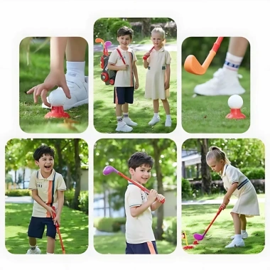 Đồ Chơi Golf Trẻ Em Mini Cao Cấp - Bộ Gậy, Bóng, Lỗ Golf Vui Nhộn Phát Triển Thể Chất & Kỹ Năng 7