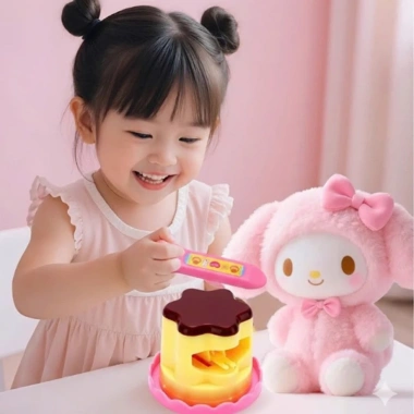 Đồ chơi hũ pudding thạch trái cây mềm dẻo, đút thìa, an toàn cho bé 2.025