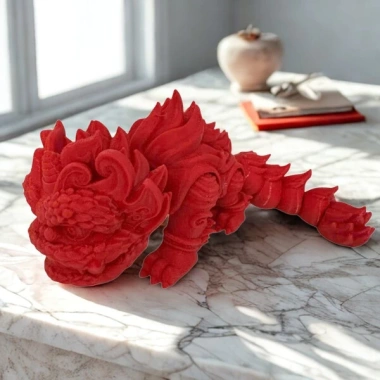 Đồ chơi Lân 3D 21cm - Tượng phong thủy may mắn, trang trí bàn làm việc, chi tiết linh hoạt, 79.000₫ 3