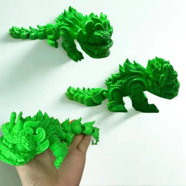 Đồ chơi Lân 3D 21cm - Tượng phong thủy may mắn, trang trí bàn làm việc, chi tiết linh hoạt, 79.000₫ 5