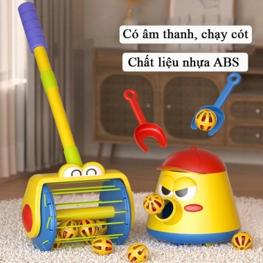 Đồ chơi máy hút bụi robot tự chạy nhả bóng ABS, âm thanh, giá chỉ 345k