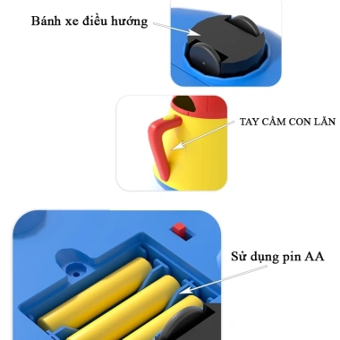 Đồ chơi máy hút bụi robot tự chạy nhả bóng ABS, âm thanh, giá chỉ 345k