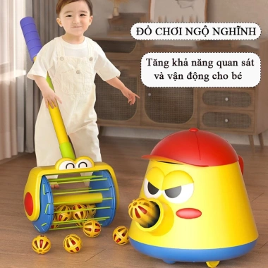 Đồ chơi máy hút bụi robot tự chạy nhả bóng ABS, âm thanh, giá chỉ 345k