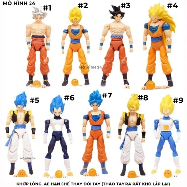 Đồ chơi mô hình Dragon Ball có khớp cử động Goku Gogeta Goku Blue Vegeta Vô Cực UI Giá rẻ 49.450đ