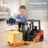 Đồ chơi mô hình xe nâng móc hàng chạy đà nhựa an toàn - Xe ô tô bé trai 104k 7