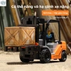 Đồ chơi mô hình xe nâng móc hàng chạy đà nhựa an toàn - Xe ô tô bé trai 104k 8