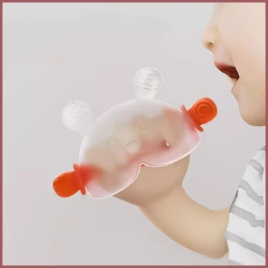 Đồ chơi mọc răng silicone cao cấp - Dụng cụ làm dịu da, hộp bảo quản, cảm giác nhai an toàn cho bé 2
