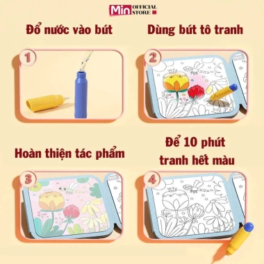Đồ chơi mỹ thuật tranh tô màu nước ma thuật - Nhiều chủ đề, khuyến mãi 18.896 VND, kích thích sáng tạo bé