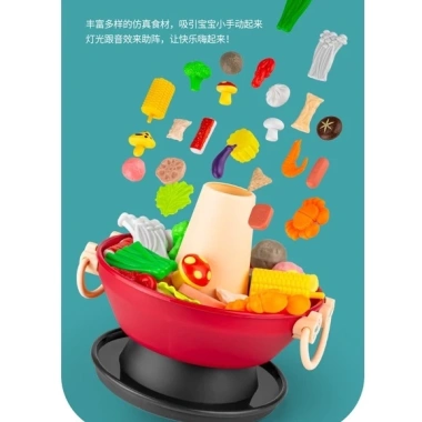 Đồ chơi nấu ăn nồi lẩu set mô hình E956 sáng tạo cho bé, quà Noel, giá ưu đãi 38.000đ