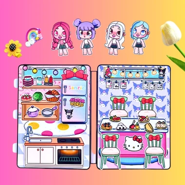 Đồ chơi Ngôi nhà 4 cô bé Melody Kuromi Cinamoroll Kitty - Phát triển tư duy, chỉ 160k