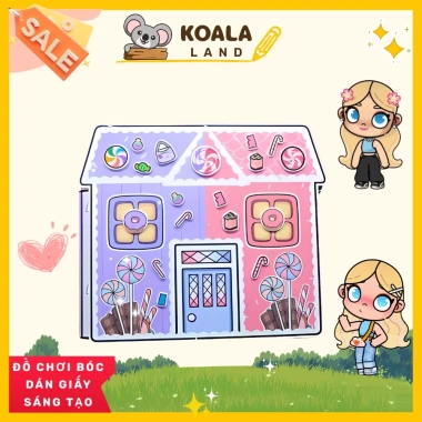 Đồ chơi ngôi nhà búp bê giấy cắt thủ công DIY - Toca Life World Mẫu TA057, sáng tạo an toàn 100k