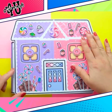Đồ chơi ngôi nhà búp bê giấy cắt thủ công DIY - Toca Life World Mẫu TA057, sáng tạo an toàn 100k