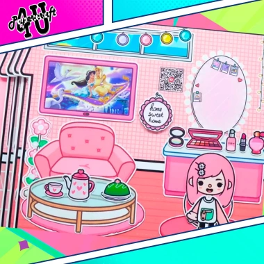 Đồ chơi ngôi nhà búp bê giấy cắt thủ công DIY - Toca Life World Mẫu TA057, sáng tạo an toàn 100k