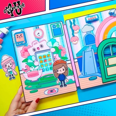 Đồ chơi Ngôi nhà Búp Bê Giấy Cắt Thủ Công DIY - Toca Life World TA14 Giá 100k 5
