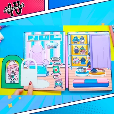 Đồ chơi Ngôi nhà Búp Bê Giấy Cắt Thủ Công DIY - Toca Life World TA14 Giá 100k 7