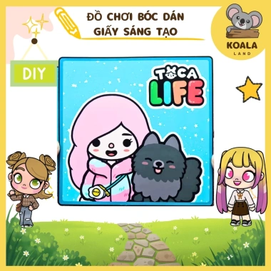 Đồ chơi ngôi nhà búp bê giấy - Công chúa Tocaboca, học liệu bóc dán H32, chỉ 120.000₫