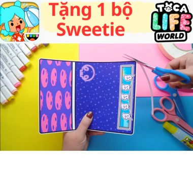 Đồ chơi Ngôi nhà Búp bê giấy DIY Kuromi và Melody Quiet Book, giảm giá 168k