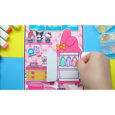 Đồ chơi ngôi nhà búp bê giấy DIY My Melody House in Quiet Book, giảm còn 89.000₫