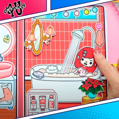 Đồ chơi ngôi nhà búp bê giấy DIY - Toca Life World mẫu TA046 Squishy Kuromi, giảm giá 15%