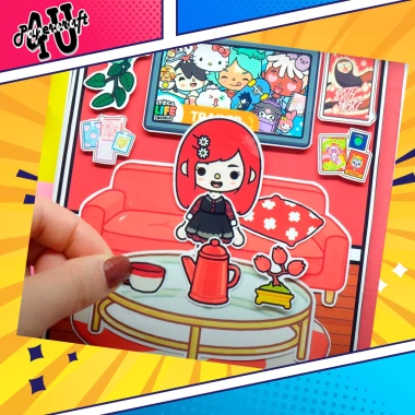 Đồ chơi ngôi nhà búp bê giấy DIY - Toca Life World mẫu TA046 Squishy Kuromi, giảm giá 15%