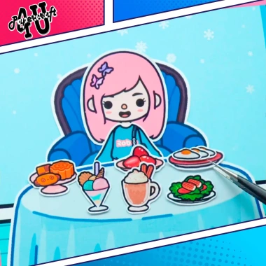 Đồ chơi ngôi nhà búp bê giấy DIY - Toca Life World mẫu TA19, giá ưu đãi 110k 3