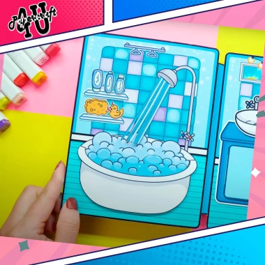 Đồ chơi ngôi nhà búp bê giấy DIY - Toca Life World mẫu TA19, giá ưu đãi 110k 7