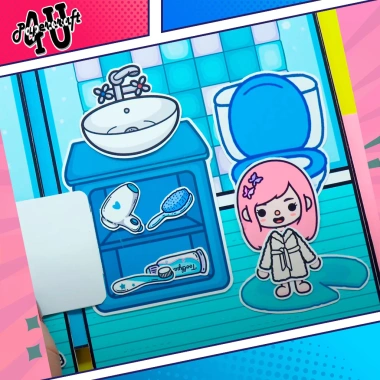 Đồ chơi ngôi nhà búp bê giấy DIY - Toca Life World mẫu TA19, giá ưu đãi 110k 8