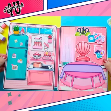 Đồ chơi Ngôi nhà búp bê giấy DIY Toca Life World TA039 - Thủ công sáng tạo, lắp ráp nhanh 6