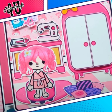 Đồ chơi Ngôi nhà búp bê giấy DIY Toca Life World TA039 - Thủ công sáng tạo, lắp ráp nhanh 8