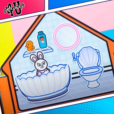 Đồ chơi ngôi nhà búp bê giấy DIY - TOCA Life World TA04, giảm giá 19% chỉ 131.650 VND 6
