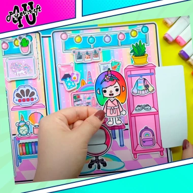 Đồ chơi ngôi nhà búp bê giấy DIY - TOCA LIFE WORLD TA062, chỉ 120.000₫ 4