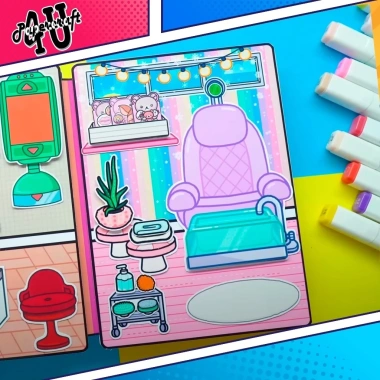 Đồ chơi ngôi nhà búp bê giấy thủ công DIY TOCA LIFE WORLD TA24 & Pool giảm 100k 7