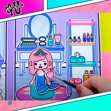 Đồ chơi ngôi nhà búp bê giấy Toca Life mẫu TA037 - Squishy bé gái, giá 132,660₫