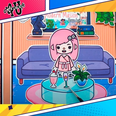 Đồ chơi ngôi nhà búp bê giấy TOCA LIFE WORLD TA041, squishy bé gái, giá 127.790₫