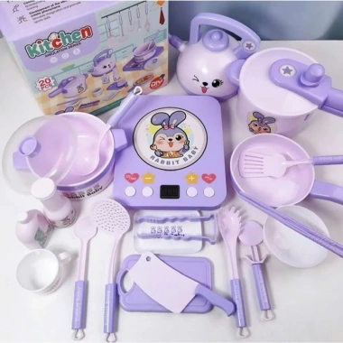 Đồ chơi nhà bếp Thỏ tím & Khủng long xanh nhựa ABS an toàn, bếp pin, bộ nấu ăn cho bé gái, bé trai - Giá 175.000 VND 10 Đồ chơi nhà bếp Thỏ tím & Khủng long xanh nhựa ABS an toàn, bếp pin, bộ nấu ăn cho bé gái, bé trai - Giá 175.000 VND 10