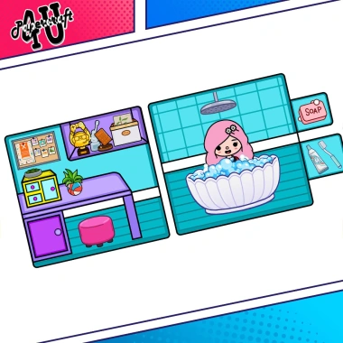 Đồ chơi nhà búp bê giấy cắt thủ công DIY TOCA LIFE WORLD TA01 - Giá 100k