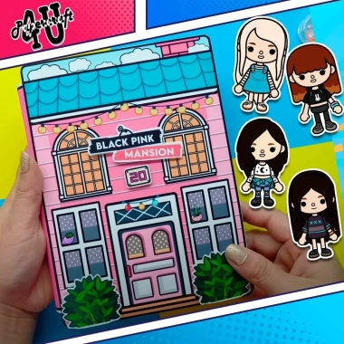 Đồ chơi nhà búp bê giấy DIY mẫu TA22 Dinh Thự Blackpink - tặng búp bê nhóm nhạc Blackpink, giảm còn 139.500 VND