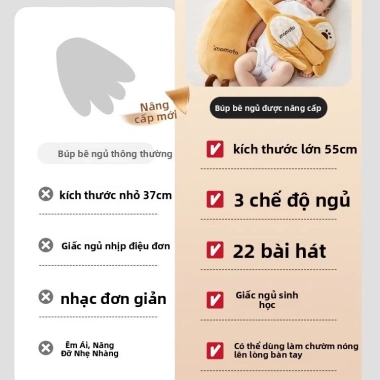 Đồ chơi nhồi bông gối ôm ngủ cho bé – An ủi, chống giật mình, gối thoải mái, giảm giá 20% 1,2tr 4 Đồ chơi nhồi bông gối ôm ngủ cho bé – An ủi, chống giật mình, gối thoải mái, giảm giá 20% 1,2tr 4
