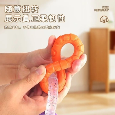 Đồ chơi răng hàm chó kéo vòng cao su mềm Corgi - Làm sạch răng, giảm chán, giảm giá