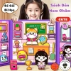 Đồ Chơi Sách Dán Nam Châm Cô Gái Đi Học Size To - Tranh Dán Đáng Yêu Cho Bé Giá 29.000₫