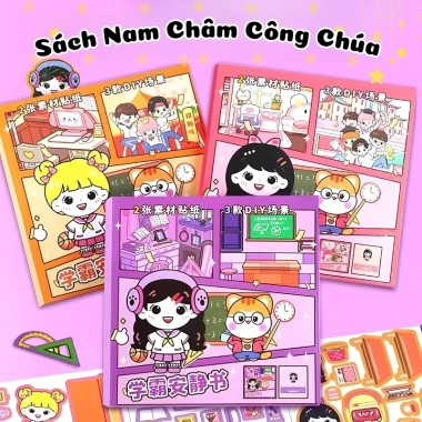 Đồ Chơi Sách Dán Nam Châm Cô Gái Đi Học Size To - Tranh Dán Đáng Yêu Cho Bé Giá 29.000₫ 3