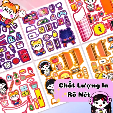 Đồ Chơi Sách Dán Nam Châm Cô Gái Đi Học Size To - Tranh Dán Đáng Yêu Cho Bé Giá 29.000₫ 4