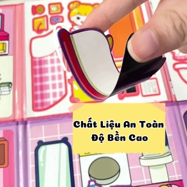 Đồ Chơi Sách Dán Nam Châm Cô Gái Đi Học Size To - Tranh Dán Đáng Yêu Cho Bé Giá 29.000₫ 7