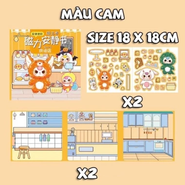Đồ Chơi Sách Dán Nam Châm Cô Gái Đi Học Size To - Tranh Dán Đáng Yêu Cho Bé Giá 29.000₫ 10
