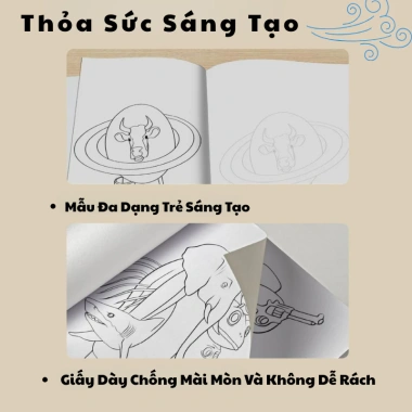 Đồ chơi sách tô màu Tung Tung Sahur – Nhân vật Tralalero, Lavacca, siêu ngộ, 29.989₫