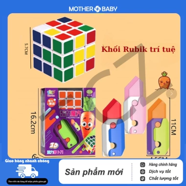 Đồ chơi sáng tạo 3D: Thẻ nhấn tạo hình cà rốt, YoYo quay phát sáng, Rubik khối lập phương - Giá chỉ 49.000đ