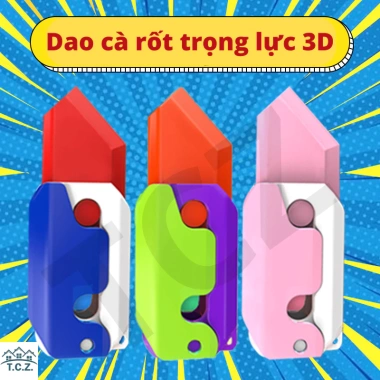 Đồ chơi sáng tạo 3D: Thẻ nhấn tạo hình cà rốt, YoYo quay phát sáng, Rubik khối lập phương - Giá chỉ 49.000đ