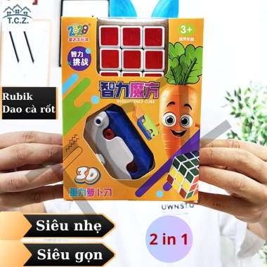 Đồ chơi sáng tạo 3D: Thẻ nhấn tạo hình cà rốt, YoYo quay phát sáng, Rubik khối lập phương - Giá chỉ 49.000đ